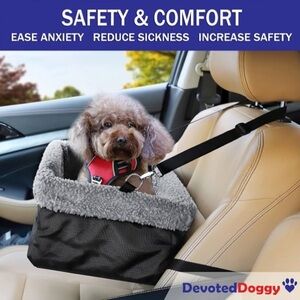Deluxe Dog Car Seat Fits Pets up to 15lbs